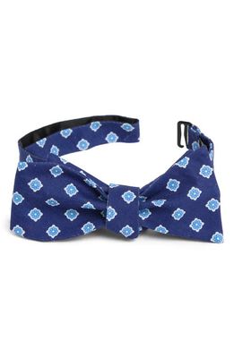 Nordstrom James Floral Cotton Bow Tie in Navy