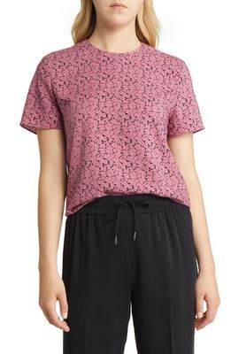Nordstrom Keyhole Blouse in Purple Mellow Rua Floral