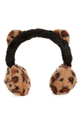 Nordstrom Kids' Animal Spot Faux Fur Earmuffs in Tan Tawny Animal