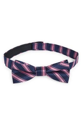 Nordstrom Kids' Asmund Stripe Silk Bow Tie in Pink Untamed Skip Stripe