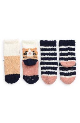 Nordstrom Kids' Assorted 2-Pack Socks in Hidden Kitty Colorblock