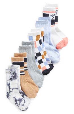 Nordstrom Kids' Assorted 6-Pack Crew Socks in Chill Check Pack