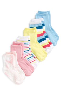 Nordstrom Kids' Assorted 6-Pack Quarter Crew Socks in Multi Stripes Tie Dye Pack