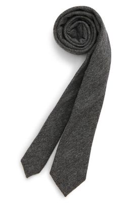 Nordstrom Kids' Borge Solid Flannel Tie in Grey Flannel Chevron