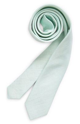 Nordstrom Kids' Colins Solid Linen Tie in Colins Solid Light Green Linen