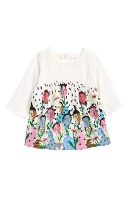 Nordstrom Kids' Cristina Martinez Graphic Dress in Ivory Dotted Planted Flowers