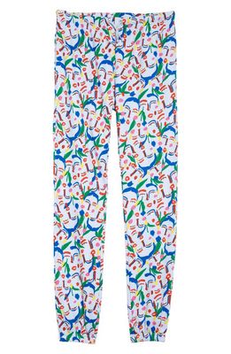 Nordstrom Kids' Cristina Martinez Print Cotton Sweatpants in Blue H Blossom Expression