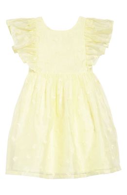 Nordstrom Kids' Embroidered Mesh Dress in Yellow Lemonade Butterflies