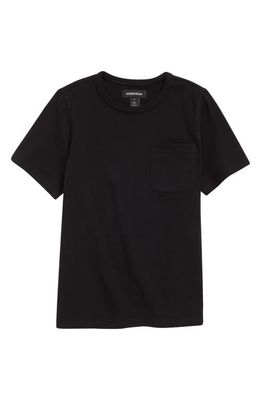 Nordstrom Kids' Everyday Cotton Pocket T-Shirt in Black