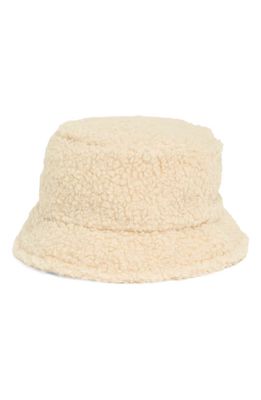 Nordstrom Kids' Fleece Bucket Hat in Ivory Fog