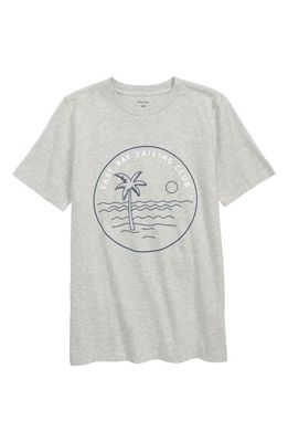 Nordstrom Kids' Graphic Tee in Grey Heather Sailing Club