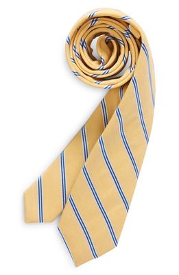 Nordstrom Kids' Langor Stripe Silk Blend Tie in Langor Yellow Stripe