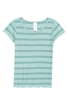 Nordstrom Kids' Lettuce Edge Rib Baby T-Shirt in Blue Resort Stripe