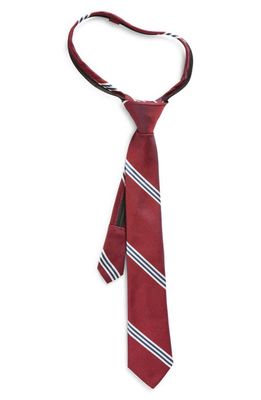 Nordstrom Kids' Luke Open Stripe Silk Blend Tie in Burgundy Luke Open Stripe