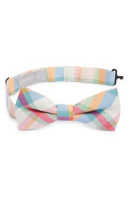 Nordstrom Kids' Matching Family Moments Bow Tie in Blue- Pink Multi Madras