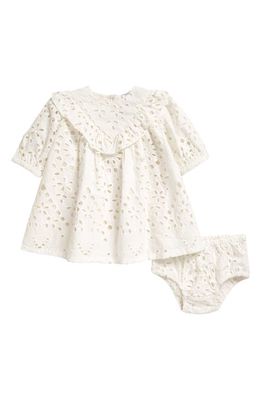 Nordstrom Kids' Matching Family Moments Eyelet Dress & Bloomers in Ivory Cloud