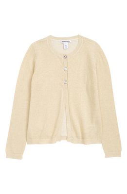 Nordstrom Kids' Metallic Cardigan in Gold Sparkle