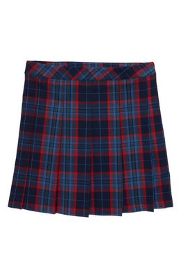 Nordstrom Kids' Pleated Skirt in Navy Peacoat Multi Plaid
