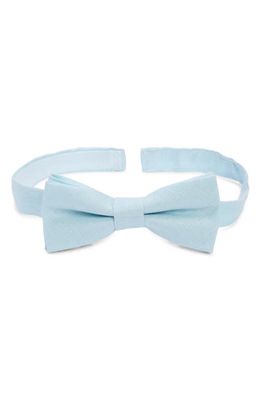 Nordstrom Kids' Pre-Tied Linen Bow Tie in Colins Solid Light Blue Linen