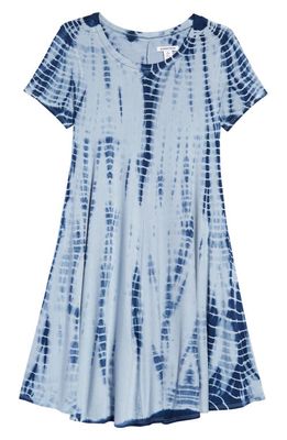 Nordstrom Kids' Print Swing Dress in Blue Fog Tie Dye