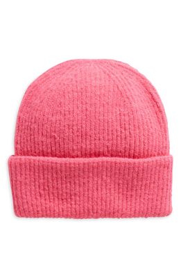 Nordstrom Kids' Rib Knit Cuff Beanie in Pink Rouge