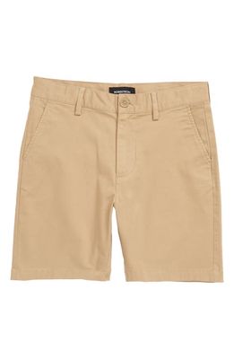 Nordstrom Kids' Slim Straight Leg Chino Shorts in Tan Stock