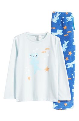 Nordstrom Kids' Slumberkins Two-Piece Pajamas in Blue Fade Hammerhead