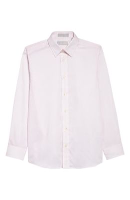 Nordstrom Kids' Solid Cotton Button-Up Shirt in Pink Potpourri