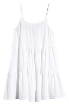 Nordstrom Kids' Tiered Cover-Up Dress in White
