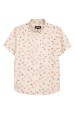 Nordstrom Kids' Tilden Print Button-Down Shirt in Ivory Pristine Daisy Dots