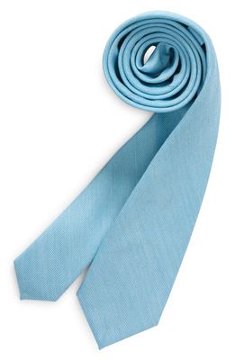 Nordstrom Kids' Werner Solid Silk Blend Tie in Werner Aqua