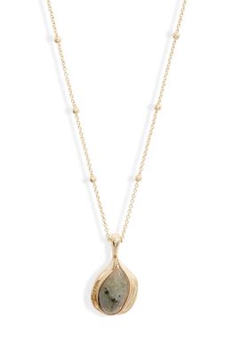 Nordstrom Labradorite Pendant Necklace in Labradorite- Gold