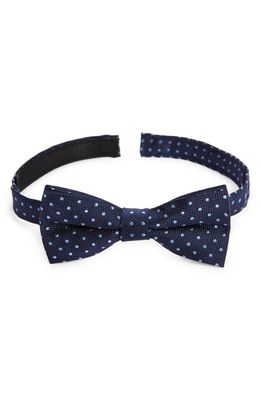 Nordstrom Levi Dot Silk Blend Bow Tie in Navy Print Pin Dots