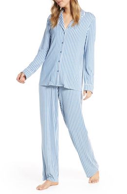 Nordstrom Lingerie Moonlight Pajamas in Blue Veil Stripe