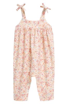 Nordstrom Live to Play Organic Cotton Romper in White- Pink Picnic Floral