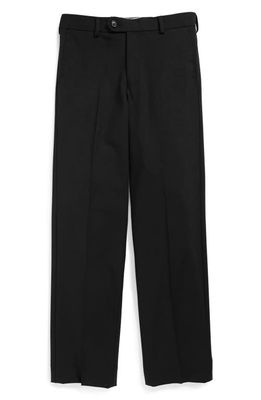 Nordstrom 'Lucas' Classic Fit Stretch Trousers in Black Hemmed