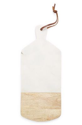 Nordstrom Marble & Wood Serving Board in White