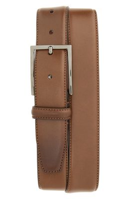 Nordstrom Marco Burnished Leather Belt in Taupe