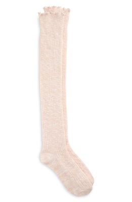 Nordstrom Marled Slouch Knee Socks in Pink Smoke