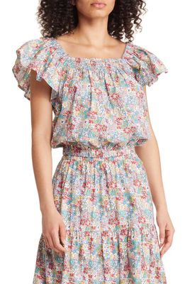 Nordstrom Matching Family Moments Floral Cotton Top in Blue Fair Wildflowers