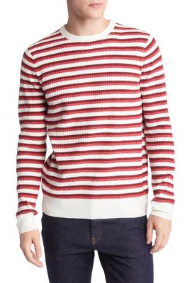 Nordstrom Matching Family Moments Stripe Crewneck Sweater in Ivory Egret- Red Stripe