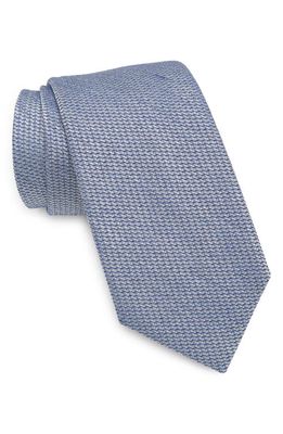 Nordstrom Mélange Tex Solid Silk Tie in Blue