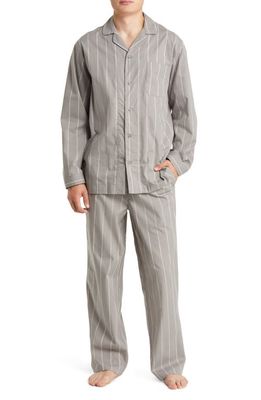 Nordstrom Men's Cotton Poplin Pajamas in Grey Frost Nancy Stripe