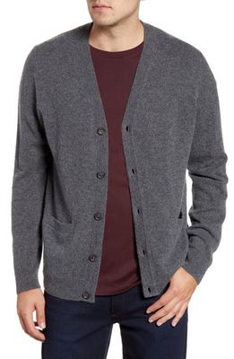NORDSTROM MEN'S SHOP Cashmere Button Front Cardigan in Grey Shade Heather