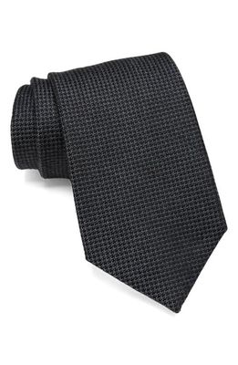 NORDSTROM MEN'S SHOP Kazmer Micro Pattern Silk Tie in Charcoal
