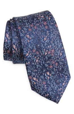 NORDSTROM MEN'S SHOP Nordstrom Cannon Floral Silk Tie in Blue
