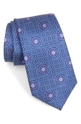 NORDSTROM MEN'S SHOP Nordstrom Marlan Neat Medallion Silk Tie in Navy