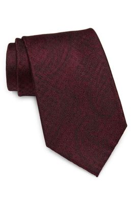 NORDSTROM MEN'S SHOP Sawyer Jacquard Paisley Silk Tie in Burgundy