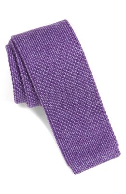 NORDSTROM MEN'S SHOP Skinny Knit Cotton Tie in Purple