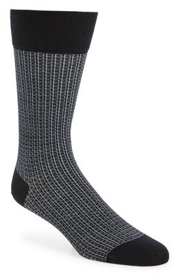 Nordstrom Merino Wool Blend Socks in Black Geo Texture